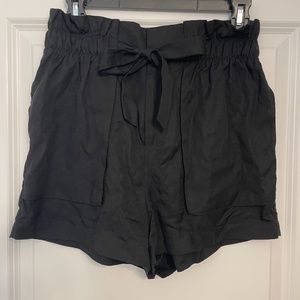 Black high-waisted shorts